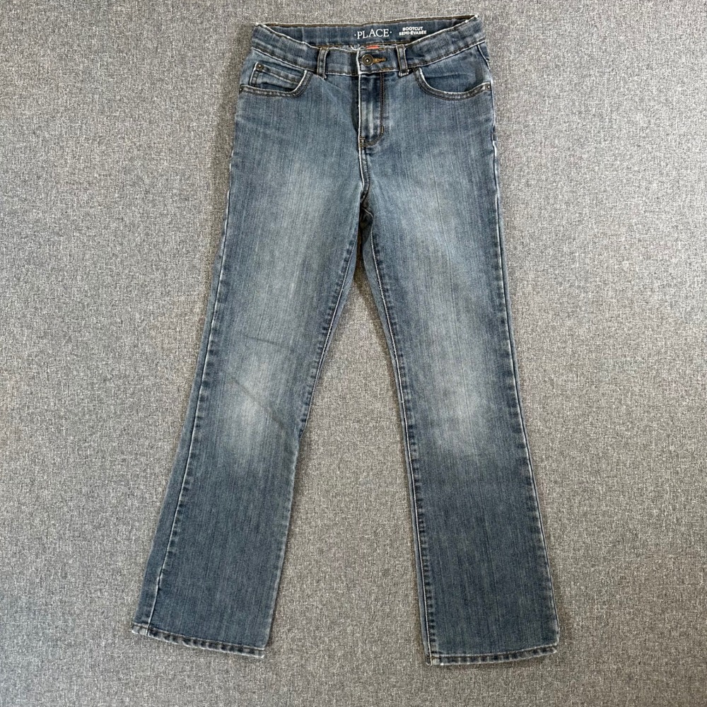 The Children's Place Jeans Girls 12S Bootcut Blue Slim Fit Denim Pants